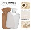 1L Large Hot Water Bottle with Cute Cover, Camel Reusable Hot Water Bag for Hot and Cold Compress, Neck, Shoulders and Legs Pain Relief, Menstrual Cramps view 3