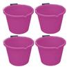 (  ) 14 Litre Plastic Builders Buckets 3 Gallon Water Storage Cement Mixing Bucket with Strong Metal Handle Construction Animal Feeding Car Wash Cleaning Bucket For Home Garden (Pink) view 1