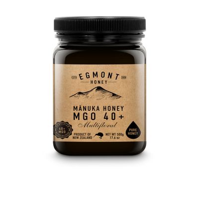 Egmont Honey Mnuka Honey 40+ MGO 500g | Certified MGO Content | Raw Honey 100% Natural | Made in New Zealand
