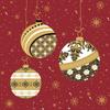 3-Ply Daisy Xmas Decoupage Tissue Paper Napkins Decorative Christmas Serviettes 33cm x 33cm - Pack of 20 (Graphic Charming Baubles) view 1