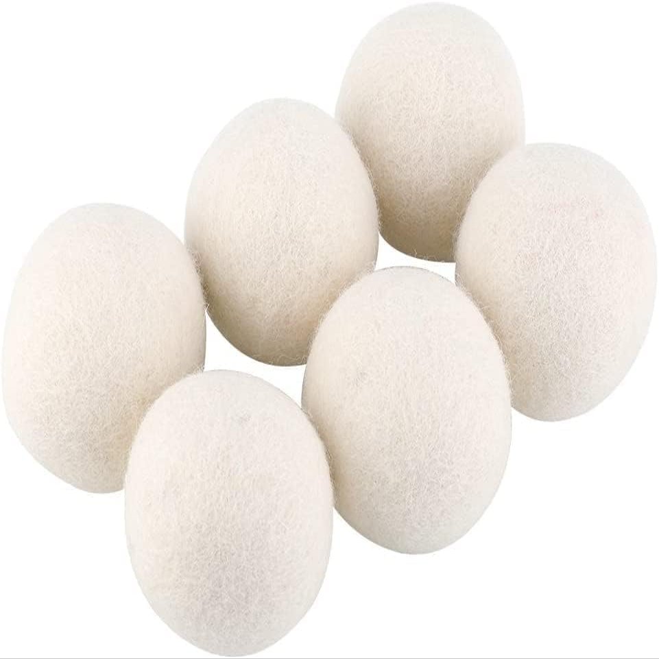 A2ZWORLD Pack of 6 Dryer Balls, Diameter 5 cm, Natural Softener, Reusable