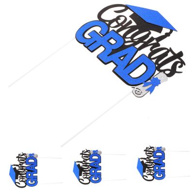 Ciieeo 4pcs Graduation Cupcake Topper Picks for Party Decorations Congrats Cake Decor for Celebrating Graduation Events Lightweight and Safe Material