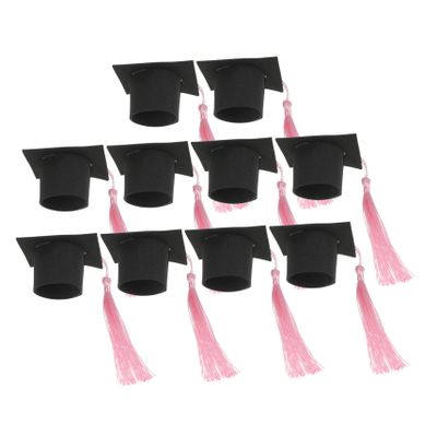 Ciieeo Graduation Cap Cake Ornaments Mini Graduation Cap for Cupcakes and Decorations