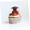 Ciieeo Graduation Cap Cake Ornaments Mini Graduation Cap for Cupcakes and Decorations view 2
