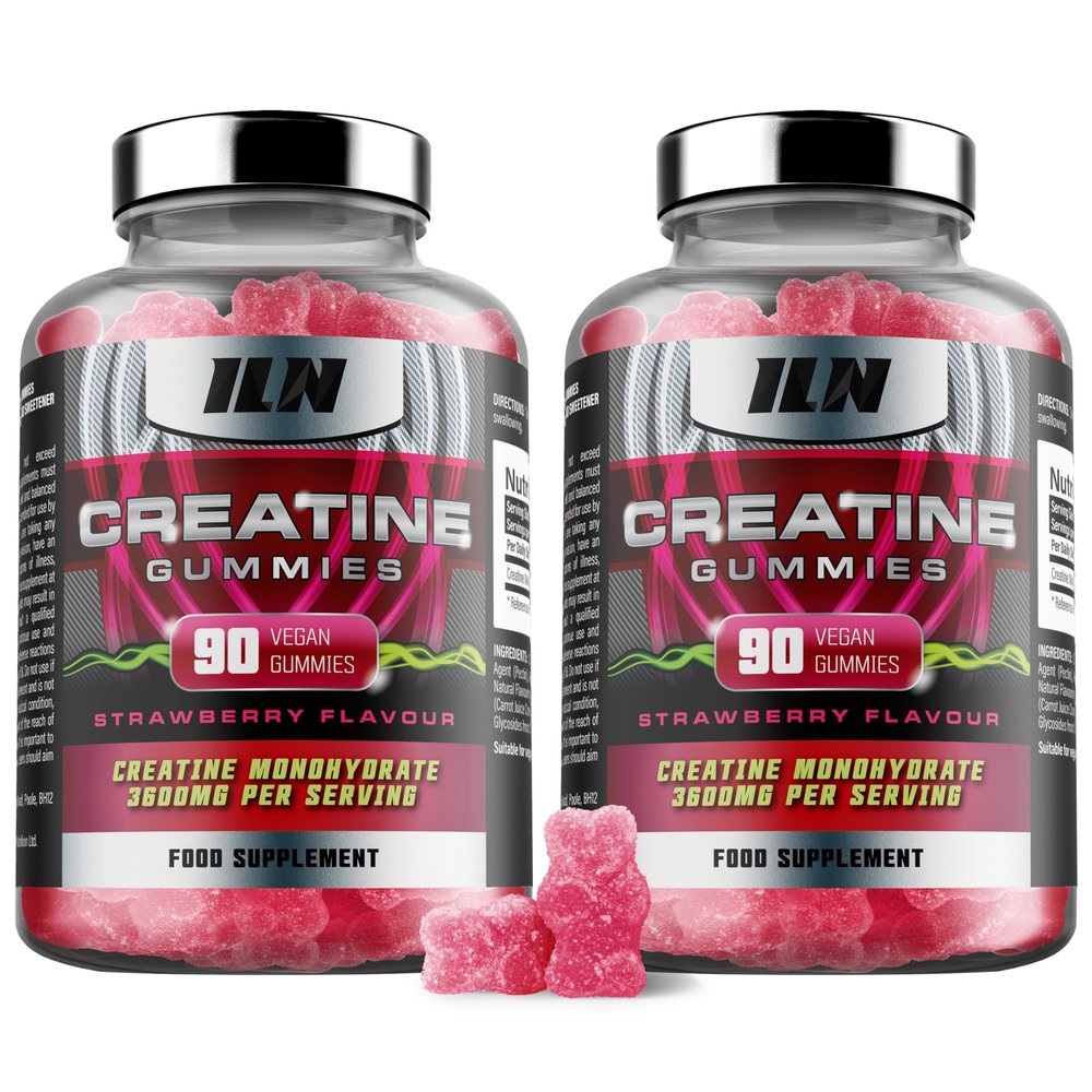 Iron Labs Nutrition Creatine Gummies 6000mg per Serving  Lab-Tested Creatine Monohydrate Gummies  Strawberry Flavour Gummy Bears  High Strength for Men and Women (180 Count, Vegan)