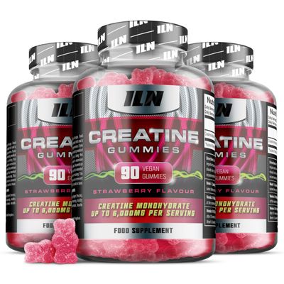 Iron Labs Nutrition Creatine Gummies 6000mg per Serving  Lab-Tested Creatine Monohydrate Gummies  Strawberry Flavour Gummy Bears  High Strength for Men and Women (270 Count, Vegan)
