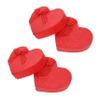 LALAFINA Heart Shaped Wrapping Box 4 Pcs Paper Storage Holder 10-grid Removable Tray Lightweight Decorative Box for Chocolates Silk Scarves Accessories Lids view 1
