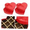 LALAFINA Heart Shaped Wrapping Box 4 Pcs Paper Storage Holder 10-grid Removable Tray Lightweight Decorative Box for Chocolates Silk Scarves Accessories Lids view 2