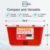 Sharps Container Large - Sharps Containers for Home Use and Labs - Portable Needle Disposal and Travel Size Biohazard Bin - 1 Gallon (Pack of 1) view 2