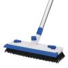 Qaestfy Floor Grout Scrub Brush with Squeegee 3 in 1, 55'' Extendable Long Handle Floor Scrubber Cleaner Brush for Scrubbing Deck, Tile, Garage Floor, Patio, Concrete, Rug, Shower Bathroom view 1