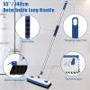 Qaestfy Floor Grout Scrub Brush with Squeegee 3 in 1, 55'' Extendable Long Handle Floor Scrubber Cleaner Brush for Scrubbing Deck, Tile, Garage Floor, Patio, Concrete, Rug, Shower Bathroom view 3