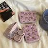 Fituenly Contact Lens Cases Travel Contact Lens Holder Blue Pink Purple Portable Kit Case with Two Solution Bottle Tweezers Wearing Stick view 2