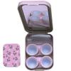 Fituenly Contact Lens Cases Travel Contact Lens Holder Blue Pink Purple Portable Kit Case with Two Solution Bottle Tweezers Wearing Stick view 3