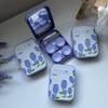 Fituenly Contact Lens Cases Travel Contact Lens Holder Blue Pink Purple Portable Kit Case with Two Solution Bottle Tweezers Wearing Stick view 4