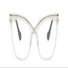 PARWANA Oversized Cat-Eye Reading Glasses Women Anti Blue Light Eyewear Computer Readers Personality Anti UV Flat Light Mirror (Color : Clear-white, Size : +150) view 2