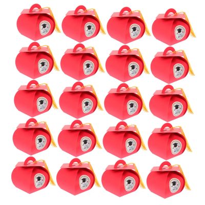NUOBESTY 50pcs Graduation Party Candy Boxes Doctoral Hat Design Treat Packaging for Ceremony Festive Snack Storage Premium Boxes for Graduation Celebrations