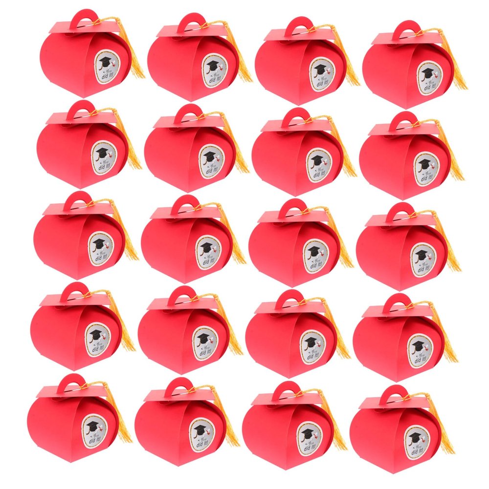 NUOBESTY 50pcs Graduation Party Candy Boxes Doctoral Hat Design Treat Packaging for Ceremony Festive Snack Storage Premium Boxes for Graduation Celebrations