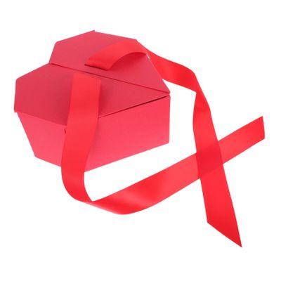 PRETYZOOM Unique Heart Shape Box Romantic Bow Knot Packing Box Elegant Heart Shape Case Packing