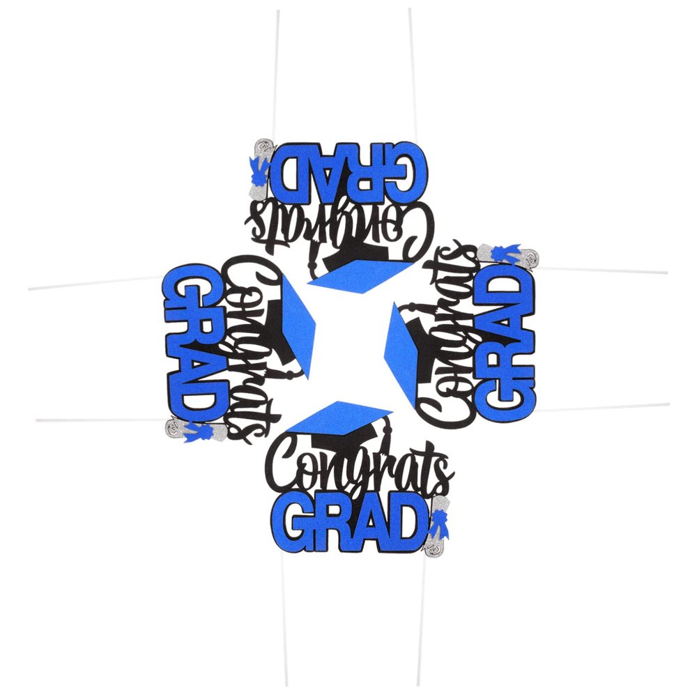 IMIKEYA 4pcs Congrats Cake Picks Graduation Theme Cake Toppers for Desserts Stylish Decoration for High School College Graduation Parties Unique Festive Design