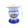 INOOMP Enamel Spittoon Bedpan with High Foot Retro Household Chinese Pee Bucket Vintage Convenient Toilet Basin for Home Bathroom Use Random Style view 2