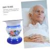 INOOMP Enamel Spittoon Bedpan with High Foot Retro Household Chinese Pee Bucket Vintage Convenient Toilet Basin for Home Bathroom Use Random Style view 3