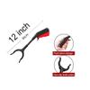 2-Pack Grabber Reacher Suction Cup Grip Tool - Foldable Strong Heavy Duty Aluminum Pick Up Stick - Lightweight Trash Litter Picker Claw Extended Gripper Nabber Assist for Elderly ( Size : 12inch(2pcs) view 2