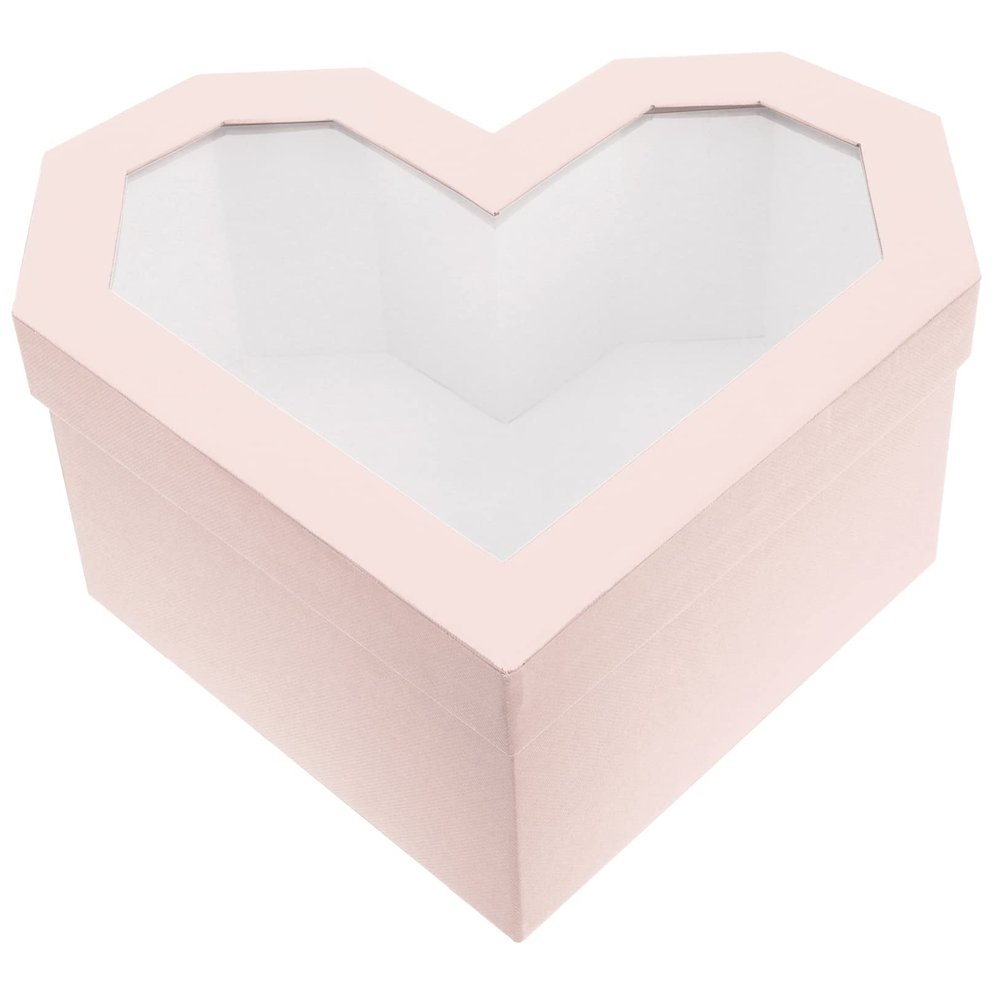 SOLUSTRE Heart Shape Box Flower Heart Boxes for Birthday Christmas Wedding Mother's Day Decorative Jewelry Case