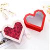 SOLUSTRE Heart Shape Box Flower Heart Boxes for Birthday Christmas Wedding Mother's Day Decorative Jewelry Case view 2