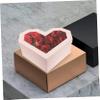 SOLUSTRE Heart Shape Box Flower Heart Boxes for Birthday Christmas Wedding Mother's Day Decorative Jewelry Case view 3