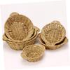 Cabilock 247 Watergrass Seagrass Basket Lid Casserole Basket Heat Mat Double-Ear Pot Mat Sturdy and Practical view 2