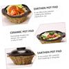 Cabilock 247 Watergrass Seagrass Basket Lid Casserole Basket Heat Mat Double-Ear Pot Mat Sturdy and Practical view 4