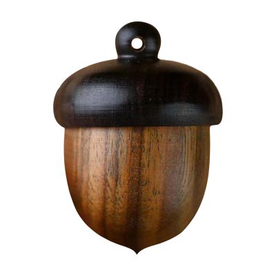 Pill Container | Wood Travel Size Containers Pine Nut Shape | Daily Pill Box Organizer, Medicine Pill Organizer, Portable Pill Case for Purse Pocket, for Cod Liver Oil Supplements Neamou