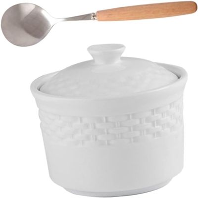 Casserole pot with lid,ceramic hot pot, Ceramic Stew Pot Ceramic Bowl with Lid Ramen Noodles Casserole Dish with Lid Snack Bowl Stew Cooking Pot Mini Stew Pot with Lid Home Kitchen Supply Soup Bowl St