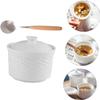 Casserole pot with lid,ceramic hot pot, Ceramic Stew Pot Ceramic Bowl with Lid Ramen Noodles Casserole Dish with Lid Snack Bowl Stew Cooking Pot Mini Stew Pot with Lid Home Kitchen Supply Soup Bowl St view 4