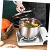 Stainless Steel Stock PotCamping Cooking Set Stainless Steel Saucepan Kitchen Cookware Cooking Pot Milk Pot Soup Pot Cooking Utensils Stainless Steel Pot Silver Stainless Steel Lecrueset Pans ( Color view 2
