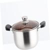 Stainless Steel Stock PotCamping Cooking Set Stainless Steel Saucepan Kitchen Cookware Cooking Pot Milk Pot Soup Pot Cooking Utensils Stainless Steel Pot Silver Stainless Steel Lecrueset Pans ( Color view 4