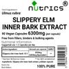 Nutrics Slippery Elm Inner Bark 6300mg (per Capsule) 90 V Capsules - Ulmus rubra 100% Pure - Suitable for Vegan Vegetarian (90) view 2