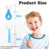 4 Pieces U-Shaped Silicone Toothbrush, Full Mouth Children's Toothbrush, Suitable for 2-3-6-12 Years Old, Massage Gums and Clean Teeth 360 Oral Care (Blue) view 2