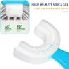 4 Pieces U-Shaped Silicone Toothbrush, Full Mouth Children's Toothbrush, Suitable for 2-3-6-12 Years Old, Massage Gums and Clean Teeth 360 Oral Care (Blue) view 3