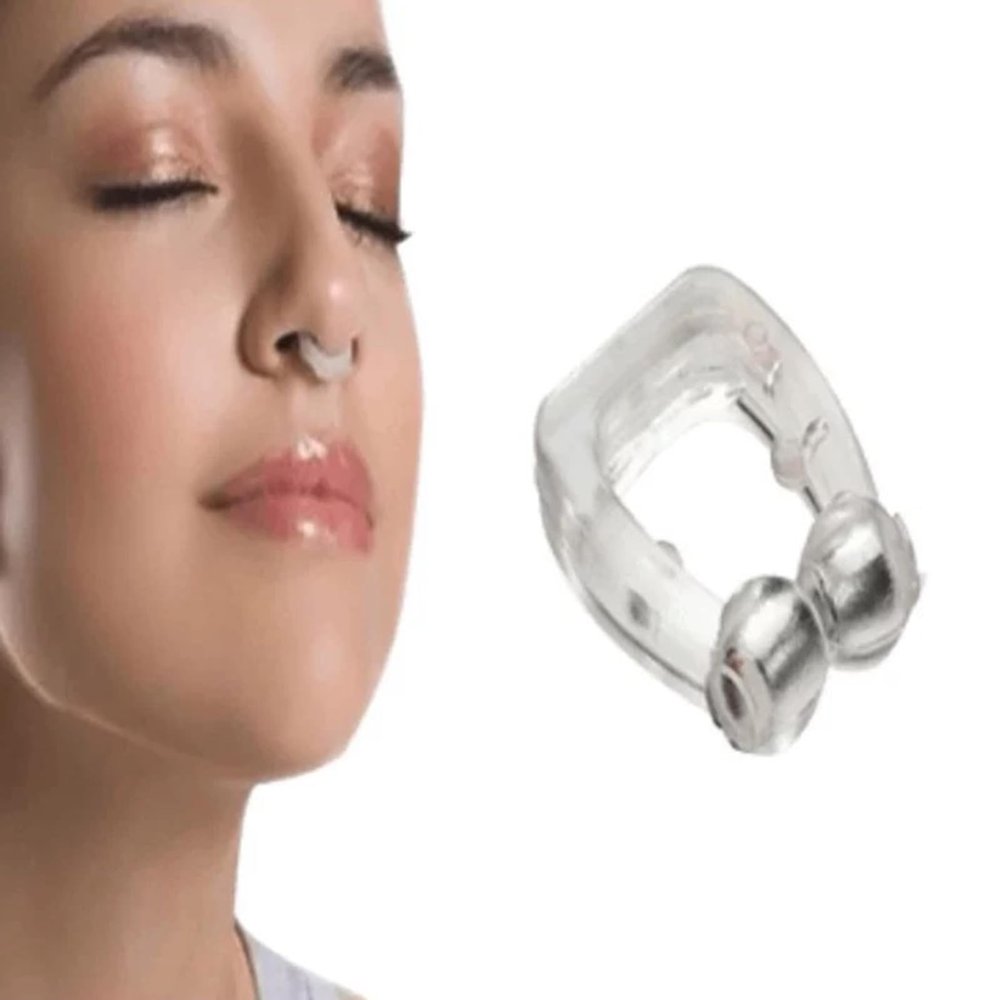 Eljeczt 4 PCS Anti Snoring Devices for Sleep Apnea Silicone Magnetic Anti Snoring Nose Clip Snoring Solution Comfortable Nasal to Relieve Snore Stopper Snoring for Men And Women