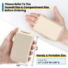 14 Grids Pill Organizer Box with 40 White Labels - Travel Medicine Case Kit - Pocket Daily Weekly Pharmacy Container - 7 Day, 2 Times a Day Vitamin Supplement Medication Holder Dispenser - Khaki view 3