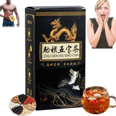 Ginseng Five Treasures Tea Kidney Tea,Kidney Tea Formula Ginseng Five Treasure Tea,Mens Essentials Kidney Tea,Chinese Kidney Care Tea,Liver and Kidney Care Tea for Men (3 Box)
