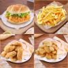 Hejo 100 Greaseproof Paper Sheets, Burger Paper, Burger Wrapping Sheets, Eco-Friendly Oil Proof Papers for Bread Sandwich Burger Fries Food Gift Wrapping Baking (25x21.5cm) view 3