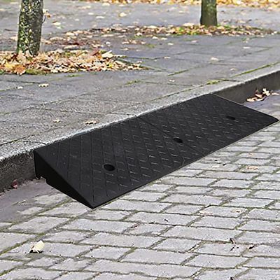 BKEKM Wheelchair Ramp Wheelchair Ramp Non-slip Rubber Threshold Ramp For Wheelchair Trailers Trolleys Lawn Mowers Scooter Ramp Entrance Kerb Ramps Anti-slip