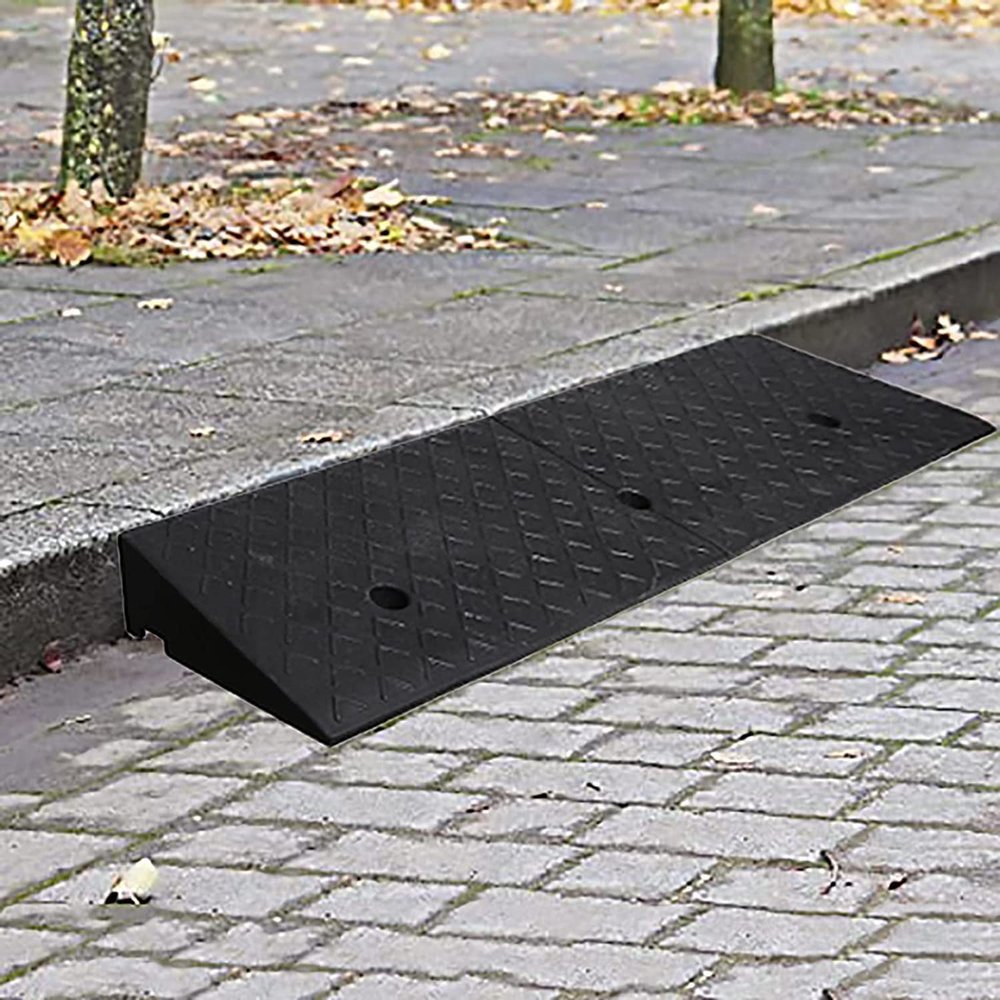 BKEKM Wheelchair Ramp Wheelchair Ramp Non-slip Rubber Threshold Ramp For Wheelchair Trailers Trolleys Lawn Mowers Scooter Ramp Entrance Kerb Ramps Anti-slip