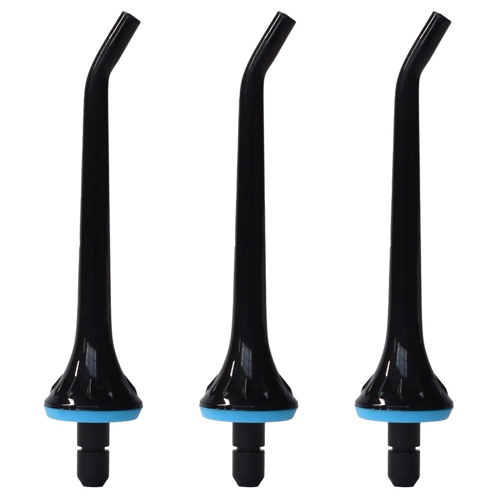 Flosser Replacement Tips for Hangsun, Nicwell, COSLUS, Mospro, Zerhunt Water Flosser, Oral Irrigator Jet Tip Nozzel Black, 3 Pack