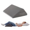 Knee Pillow for Back Sleeping, Leg Pillow Knee Wedge Pillow, Memory Foam Wedge Pillows for Legs After Surgery, Triangle Pillow for Knee Support, Leg Elevation, Knees Hip Back Pain Relief, Short Plush view 1
