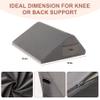 Knee Pillow for Back Sleeping, Leg Pillow Knee Wedge Pillow, Memory Foam Wedge Pillows for Legs After Surgery, Triangle Pillow for Knee Support, Leg Elevation, Knees Hip Back Pain Relief, Short Plush view 4