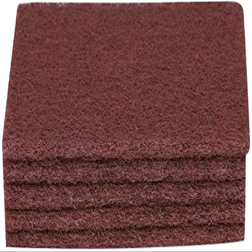 XYWHPGV 5pcs Scouring Pad Non-Scratch Scouring Sponge Scrub Pads 6"x4" for Scouring Kitchen, Dishwashing, Brown(f1437 c5d42 5b435 0cb7c 99950 74dcc