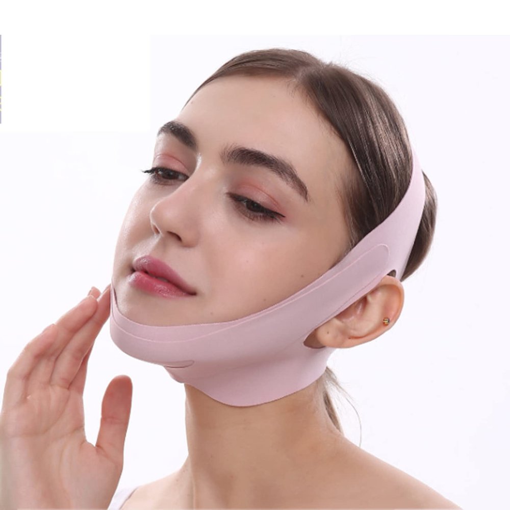 Eljeczt 2pcs Snore Stopper Belt Anti Snoring Chin Strap Sleep Jaw Anti Snoring Chin Strap for Mouth Breather Snore Stopper Stop Snoring Device Snoring Solution Sleep Device for Men And Women,Pink